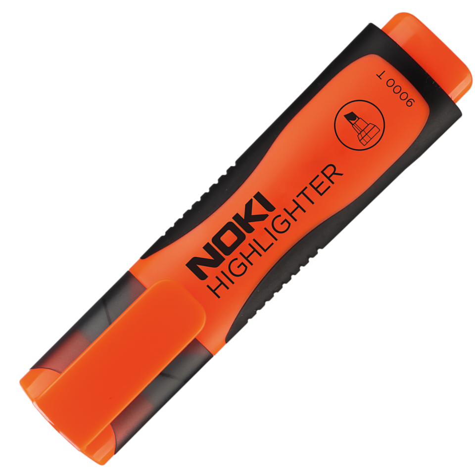Noki 9000 Neon Fosforlu Kalem Kesik Uç 5mm Turuncu