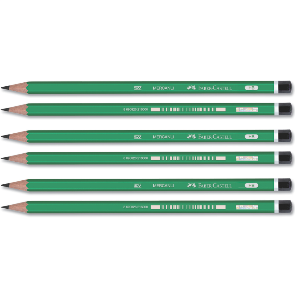 Faber Castell Köşeli Mercanlı Kurşun Kalem 160000 Yeşil