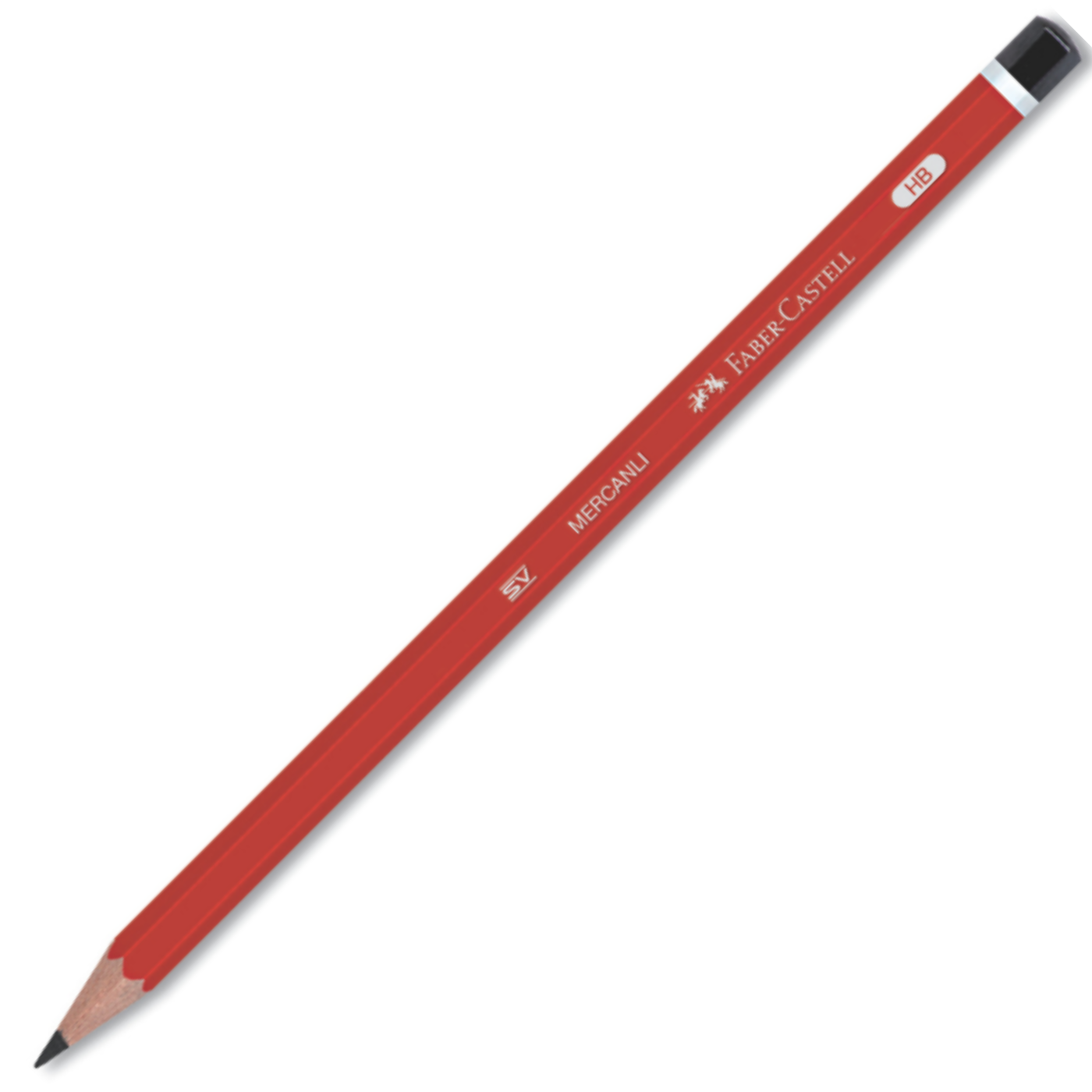 Faber-Castell Köşeli Mercanlı Kurşun Kalem 160000-01 Kırmızı