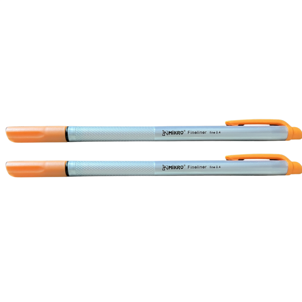 Mikro ZW297 Fineliner Kalem 04mm Turuncu 2'li