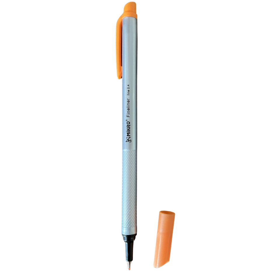 Mikro ZW297 Fineliner Kalem 04mm Turuncu 2'li