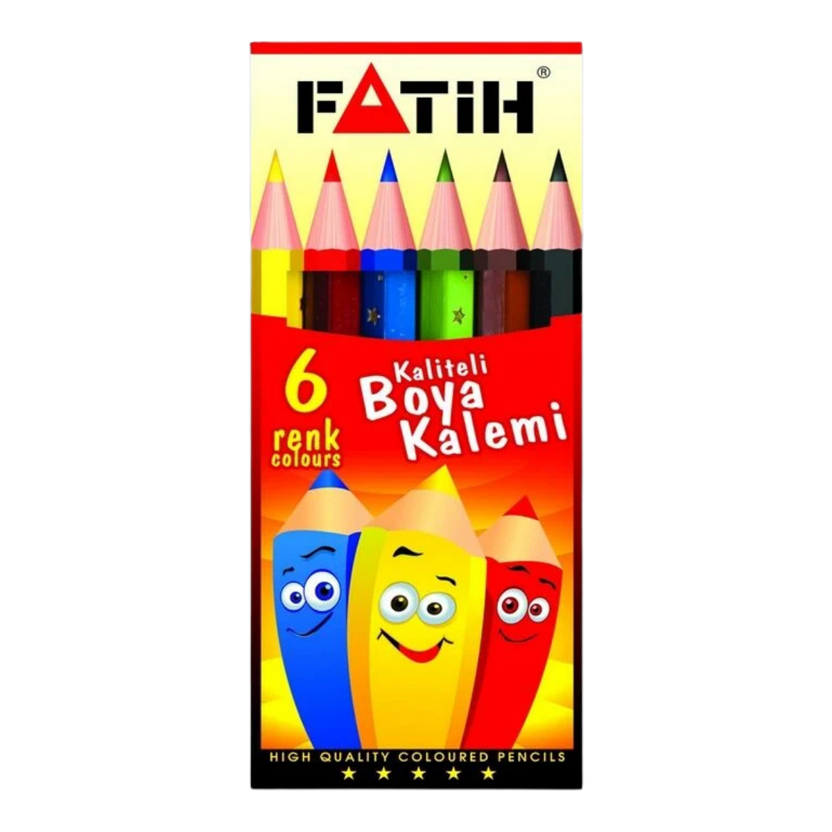 Fatih 33006 Kuru Boya 6 Renk Yarım  Boy