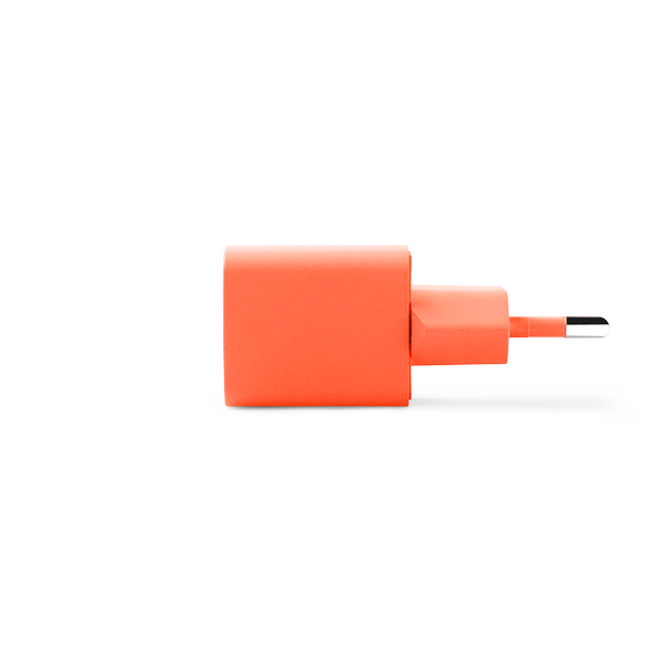 ttec SmartCharger GAN 20W PD Seyahat Hızlı Şarj Aleti + USB-C - USB-C 3A Kablo Neon Turuncu