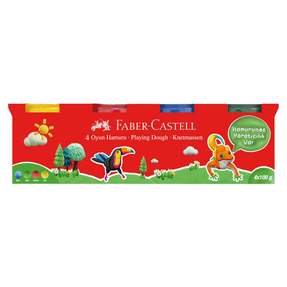 Faber Castell Oyun Hamuru 4x100 Renk Klasik Renkler 000041