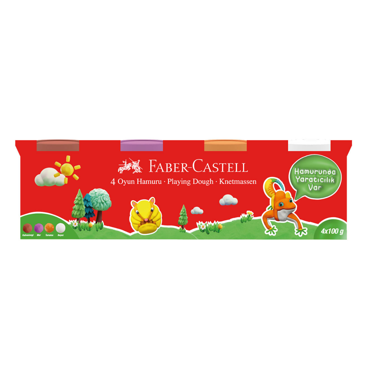 Faber-Castell Oyun Hamuru 4x100 Renk Klasik Renkler-2 000042