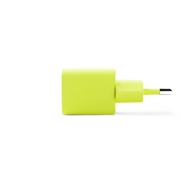 ttec SmartCharger GAN 20W PD Seyahat Hızlı Şarj Aleti + USB-C - Lightning 120cm Kablo Neon Sarı
