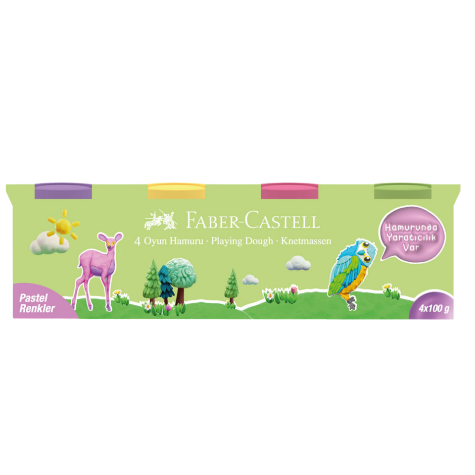 Faber Castell Oyun Hamuru 4x100 Renk Pastel Renkler 000043