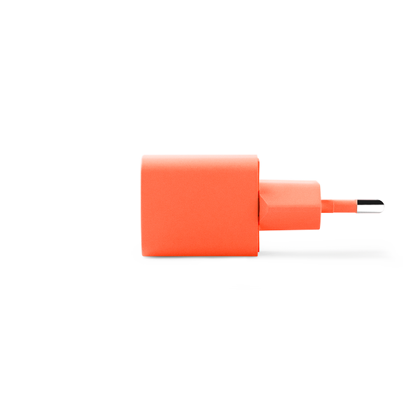 ttec SmartCharger GAN 20W PD Seyahat Hızlı Şarj Aleti + USB-C - Lightning 120cm Kablo Neon Turuncu