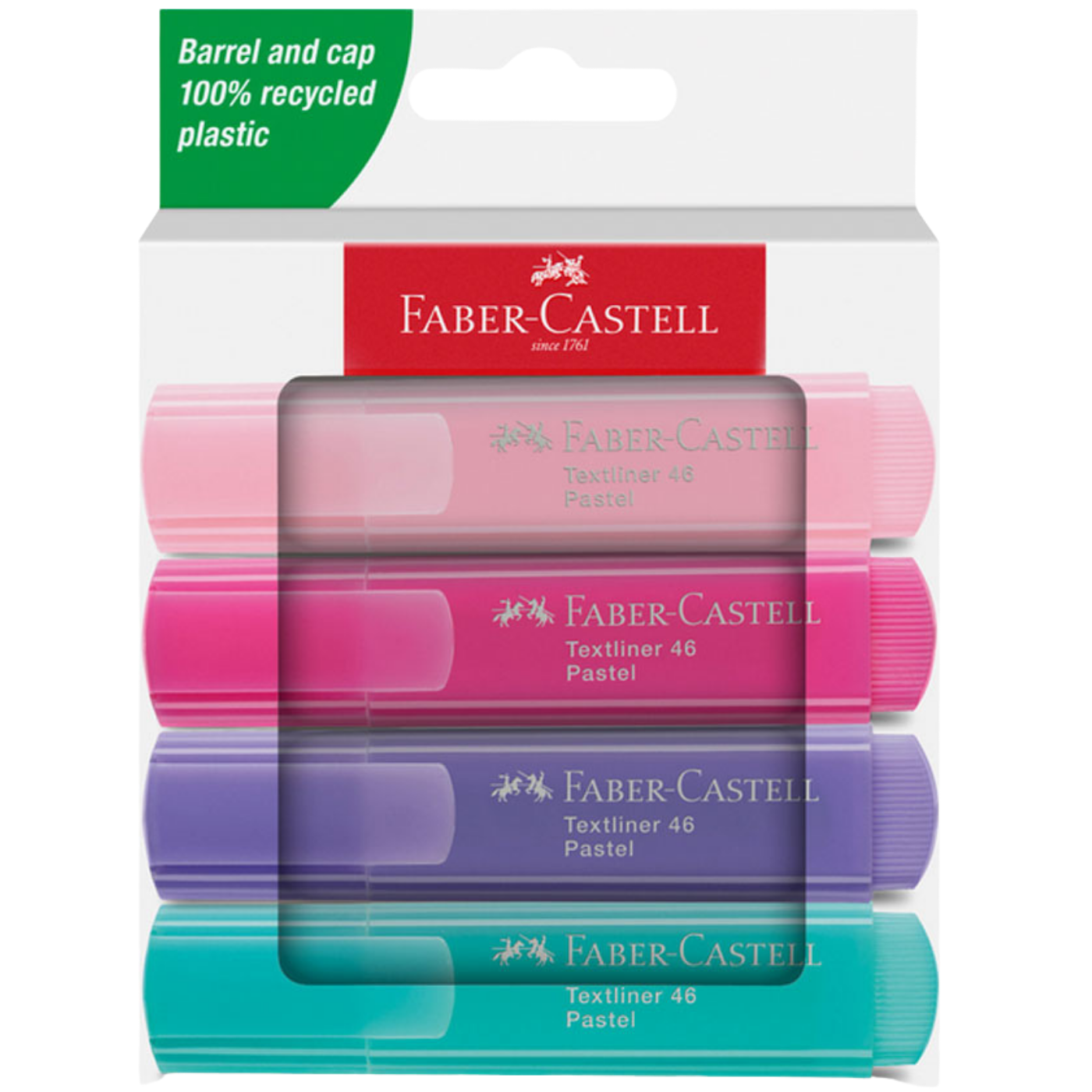 Faber Castell Fosforlu Kalem 46 Pastel Renk 4'lü 254654