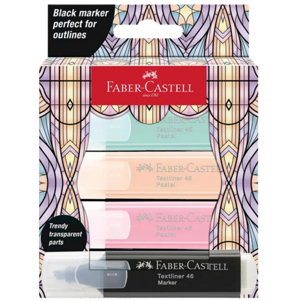 Faber Castell Glassy Pastel Fosforlu 4'lü 254694