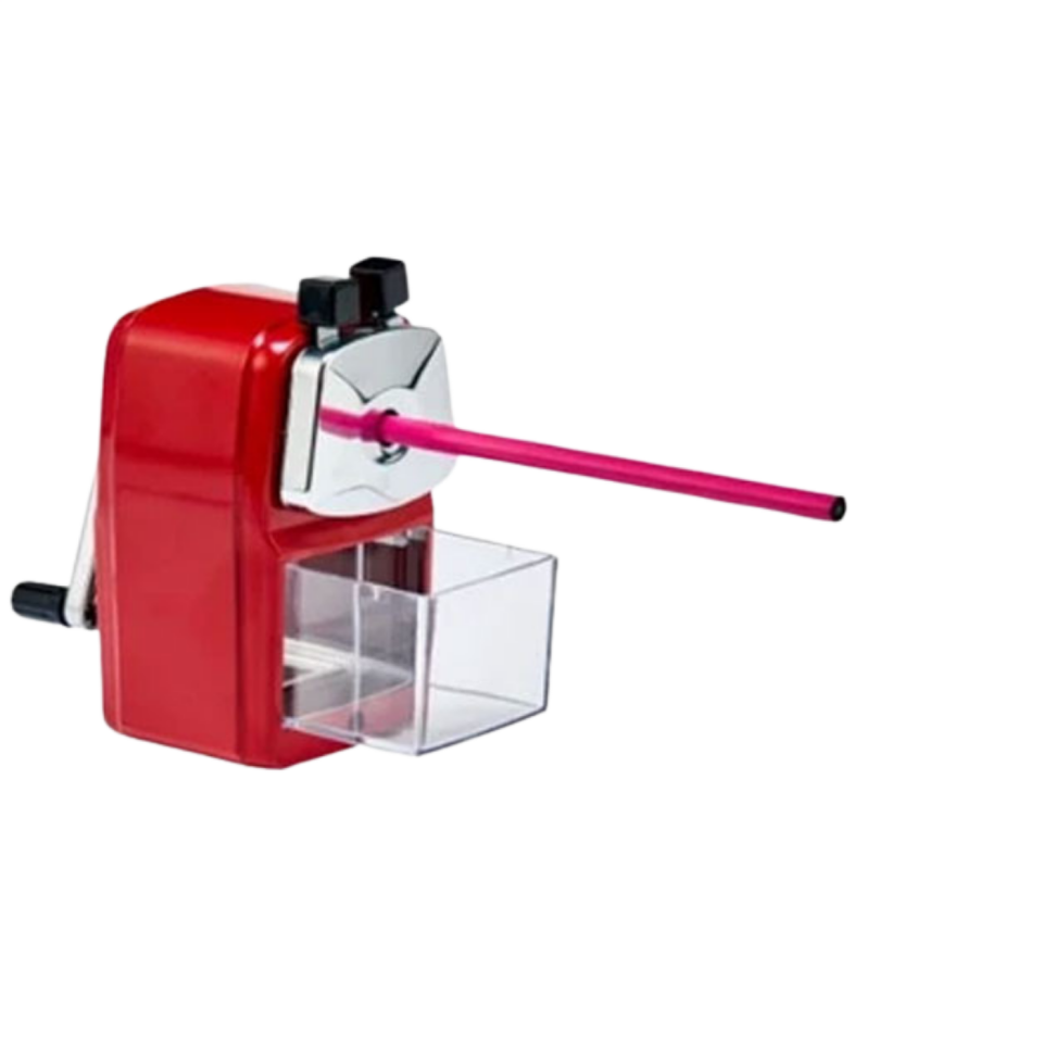 Mas 6730 Kalemtıraş Kollu Masa Tipi Küçük Metal Kırmızı