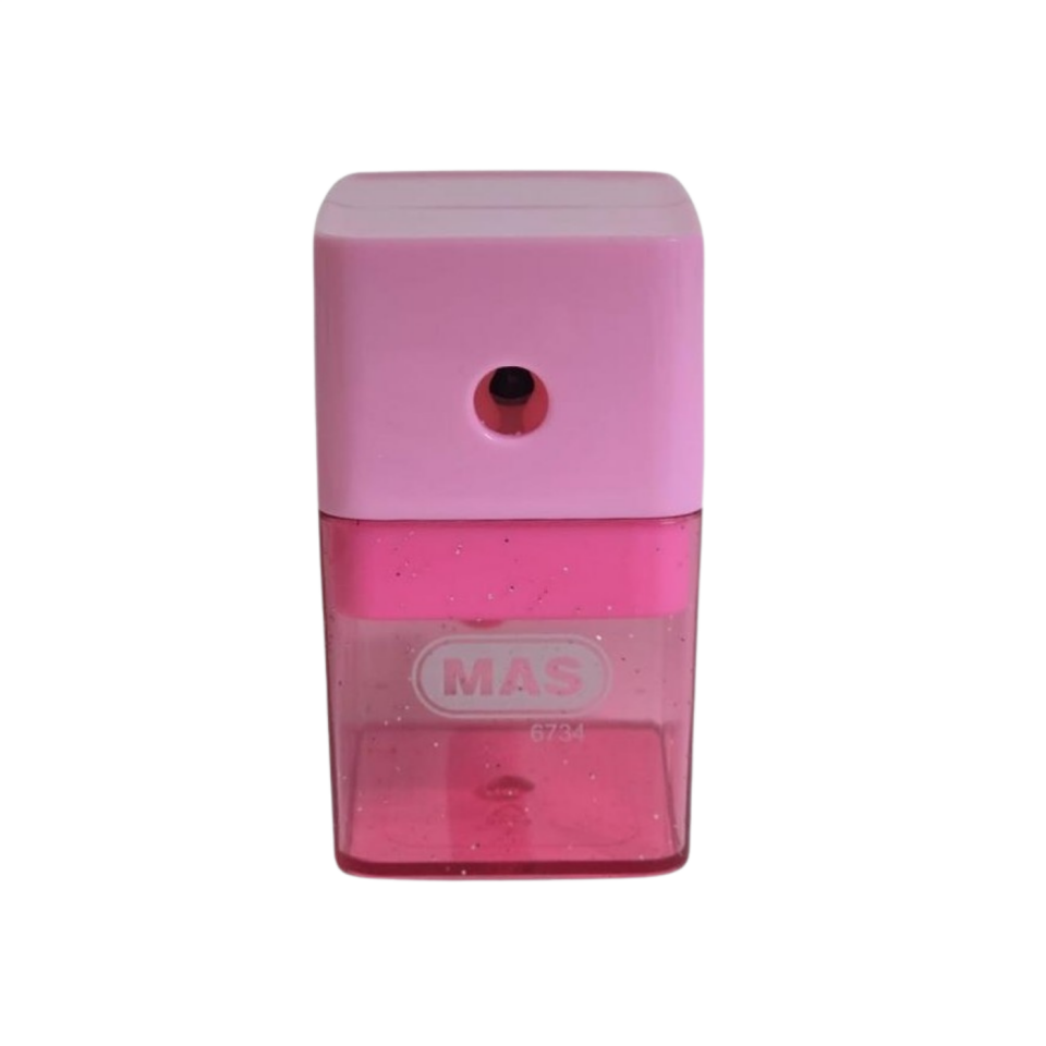 Mas 6736 Kalemtraş Kollu Masa Tipi Plastik Büyük Pembe