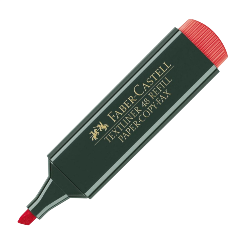 Faber Castell Fosforlu Kalem Mat Gövde Kırmızı 154821