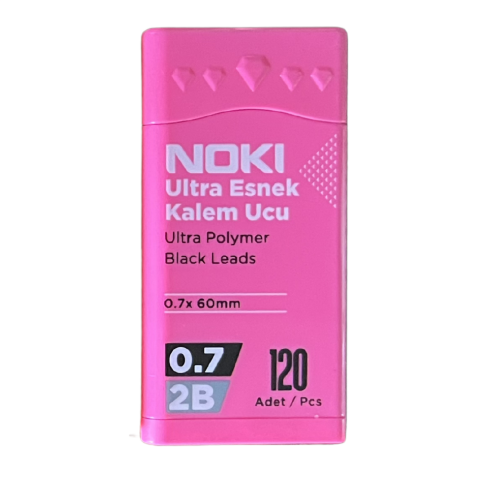 Noki 7216 Min 0.7mm 2B 60mm 120’li Mekanik Kurşun Kalem Uç Turuncu