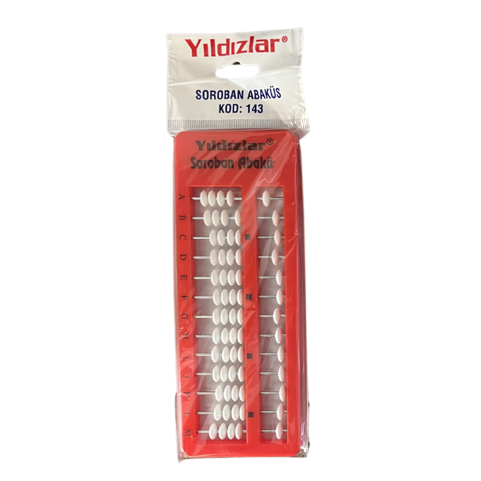 Yıldızlar 143 Soroban Abaküs Kırmızı
