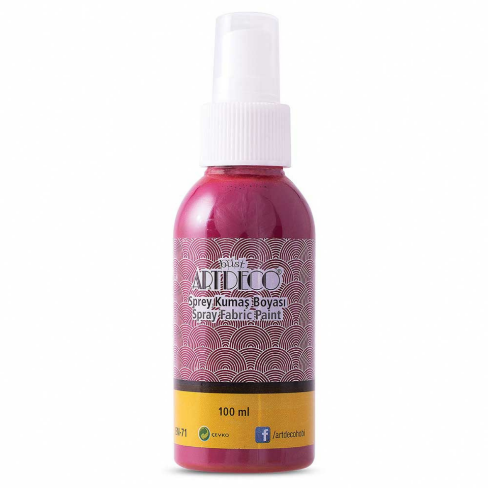  Artdeco 010D-1206 Sprey Kumaş Boyası 100Ml Bordo