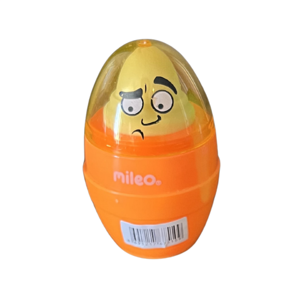 Mileo 6751 Egg Head Hazneli ve Silgili Kalemtıraş Mavi