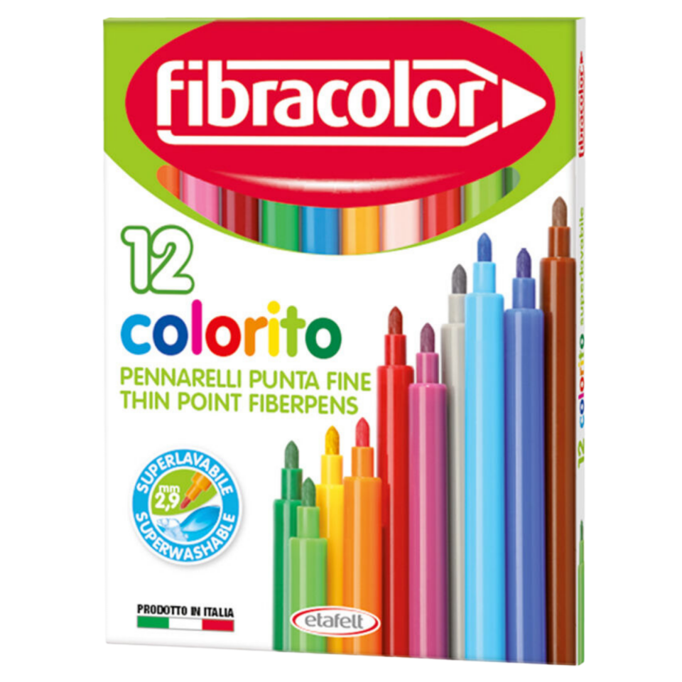 Fibracolor Colorito Keçeli Kalem 12 Renk