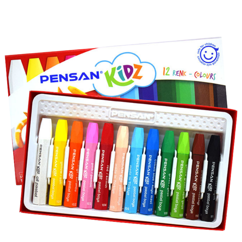 Pensan Kidz Pastel Boya 12 Renk Yeni Ürün