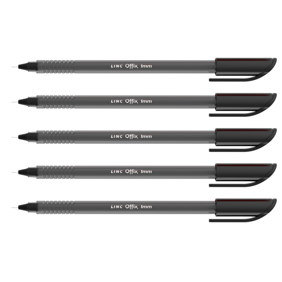 Linc Offix Tükenmez Kalem 1.0mm 5'li Set Siyah