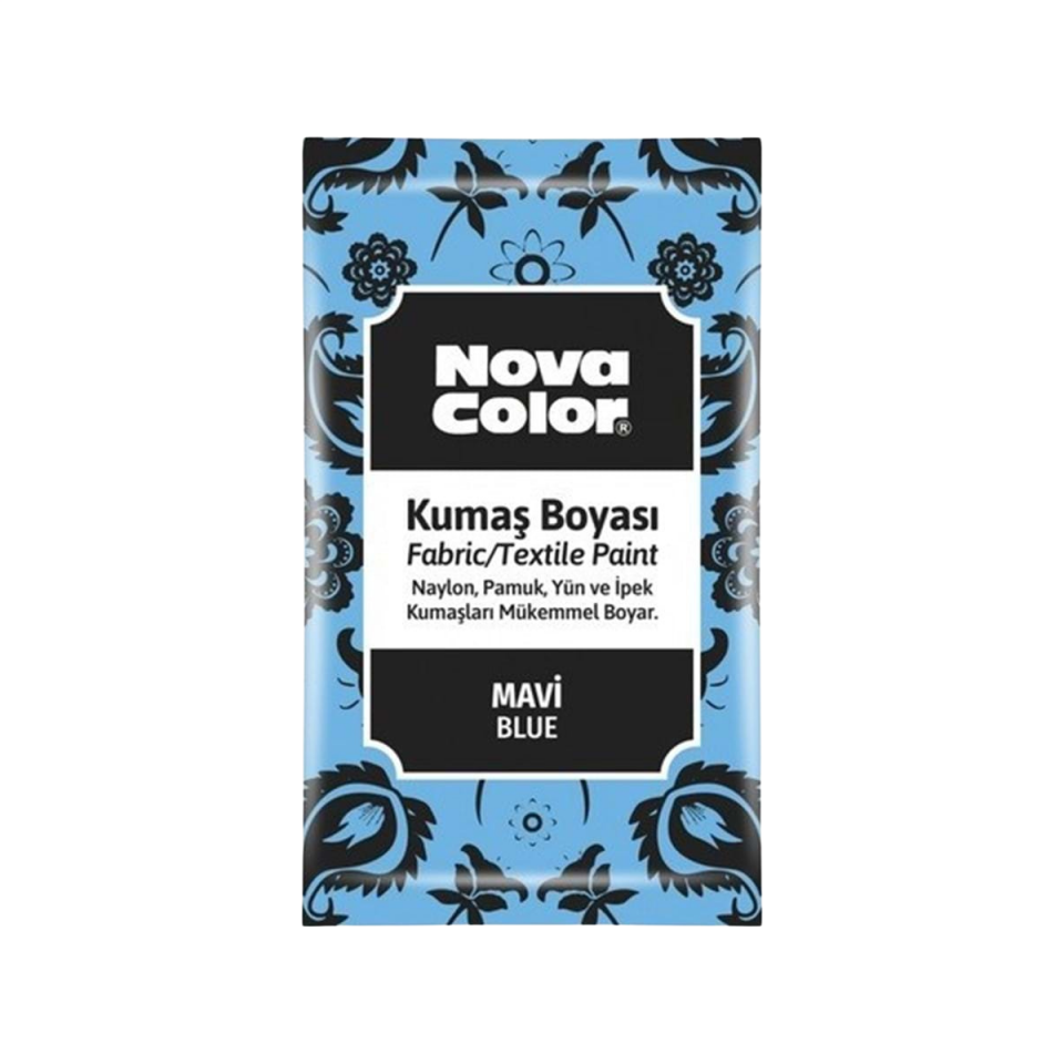  Nova Color Nc-902 Kumaş Boyasi Toz 12Gr Mavi