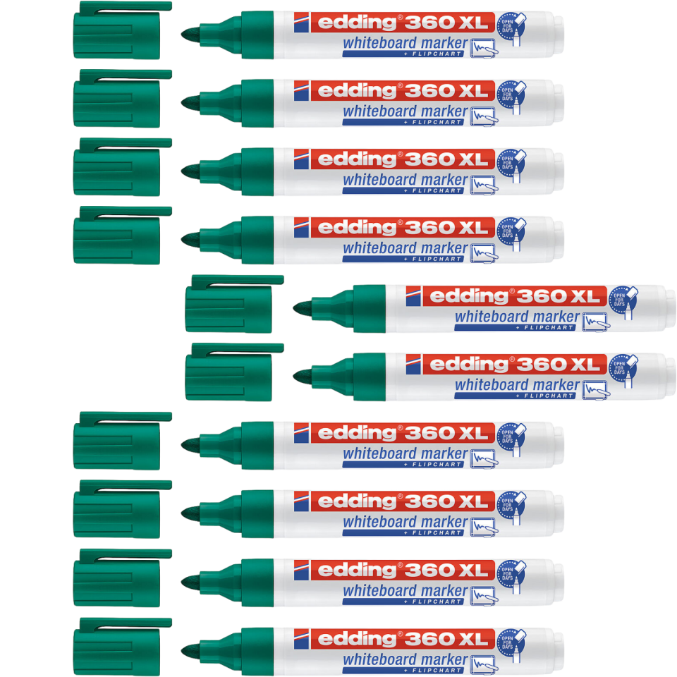 Edding 360 Xl Doldurulabilir Beyaz Tahta Kalemi 004 Yeşil 10'lu