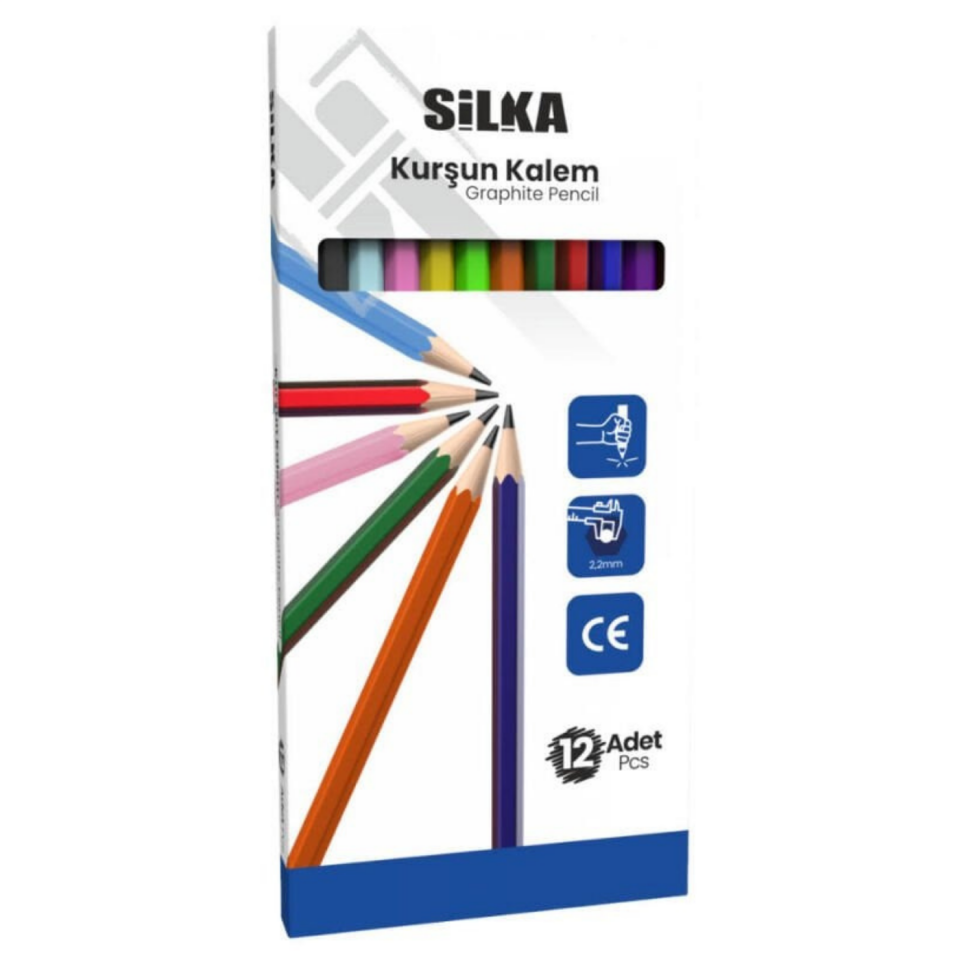 Silka 1505 Hex Prime Mix Kuruboya Kalemi 12 Renk