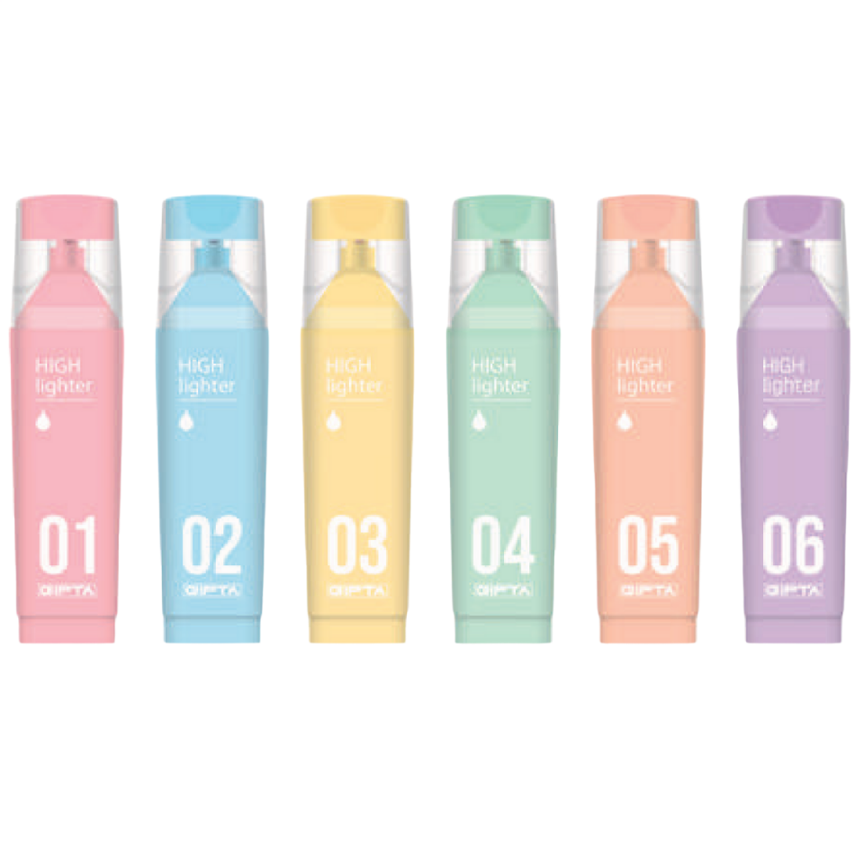 Gıpta 1559 Fosforlu Markor Macaron Pastel Renkler