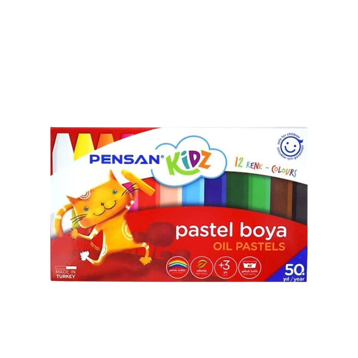 Pensan 98060 Kidz Pastel Boya 12Li Kt