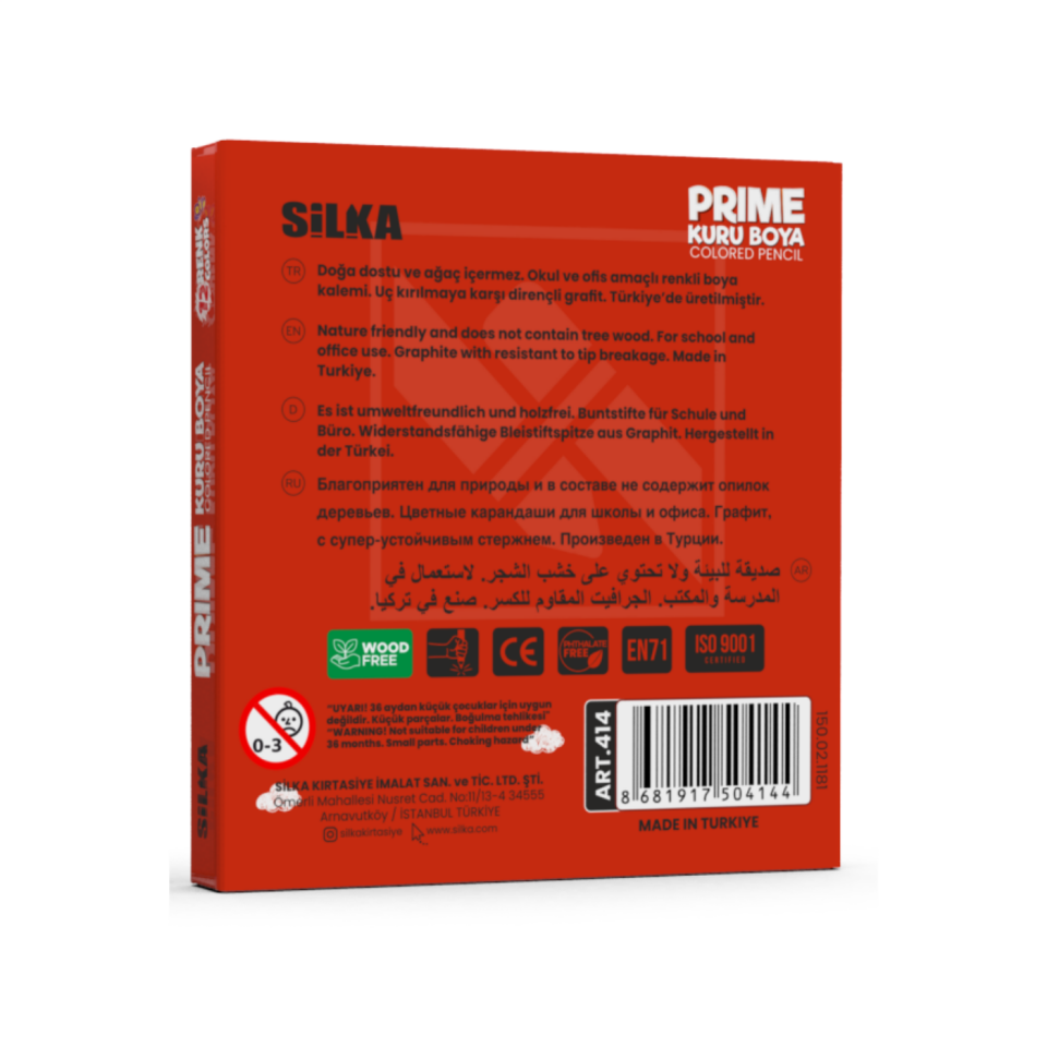 Silka 414 Prime Kısa Kuruboya 12 Renk