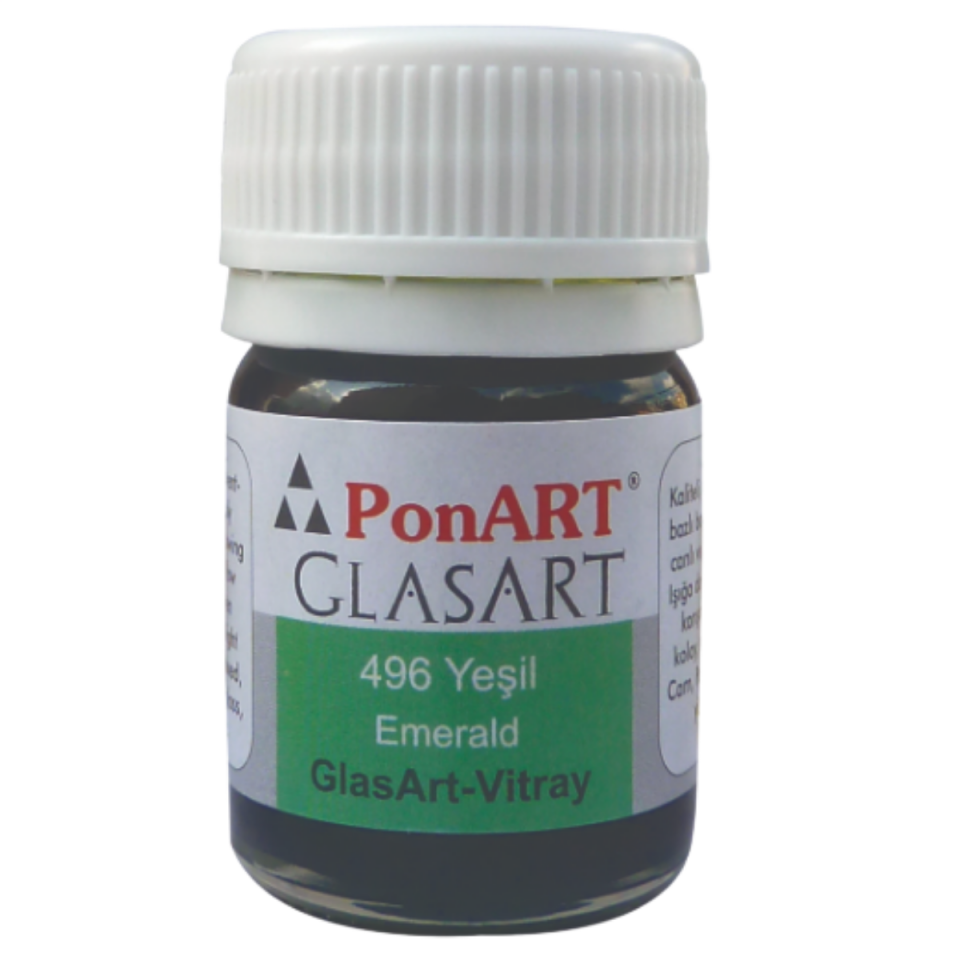 Ponart Pga20-496 Glass Art 20ml Zümrüt