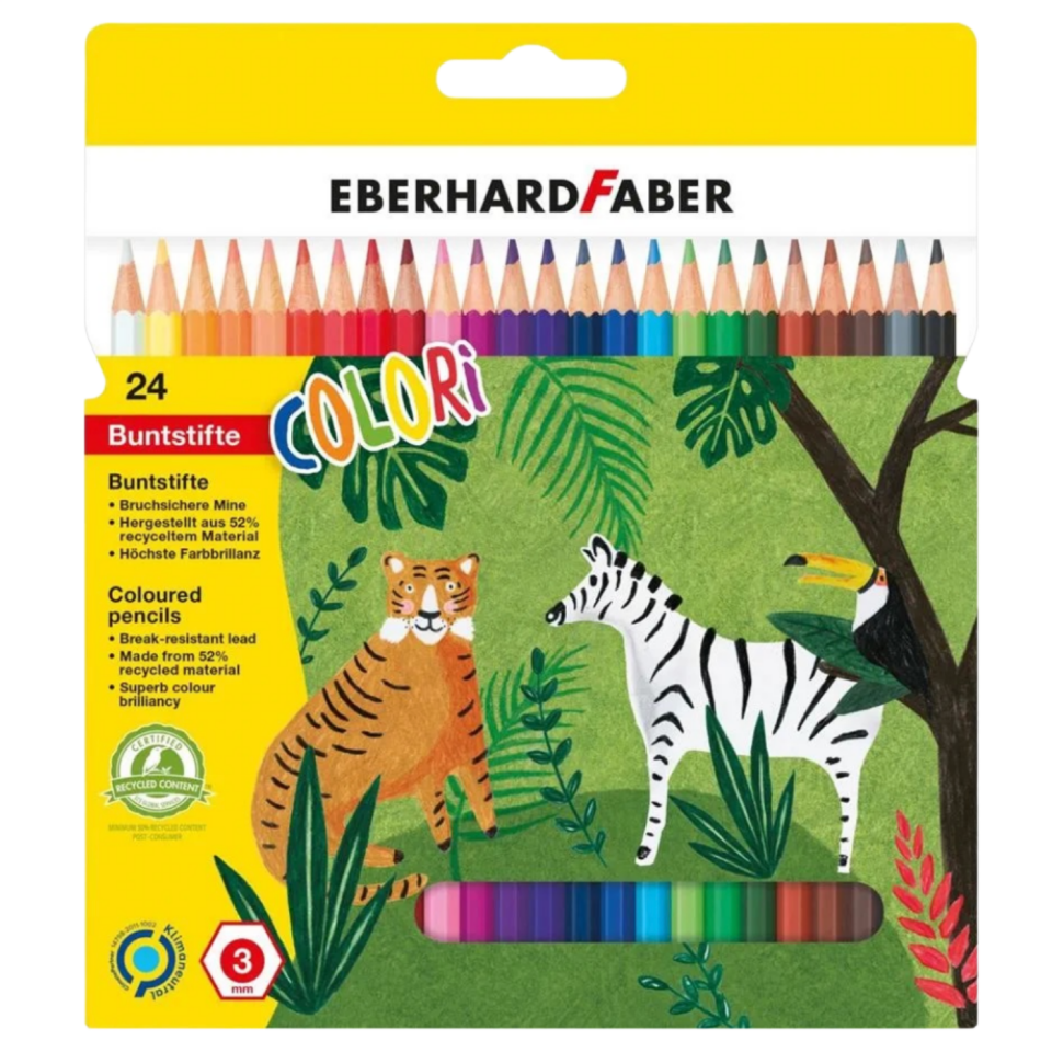 Eberhard Faber Altıgen Boyama Kalemi 3mm Mine 24 Renk