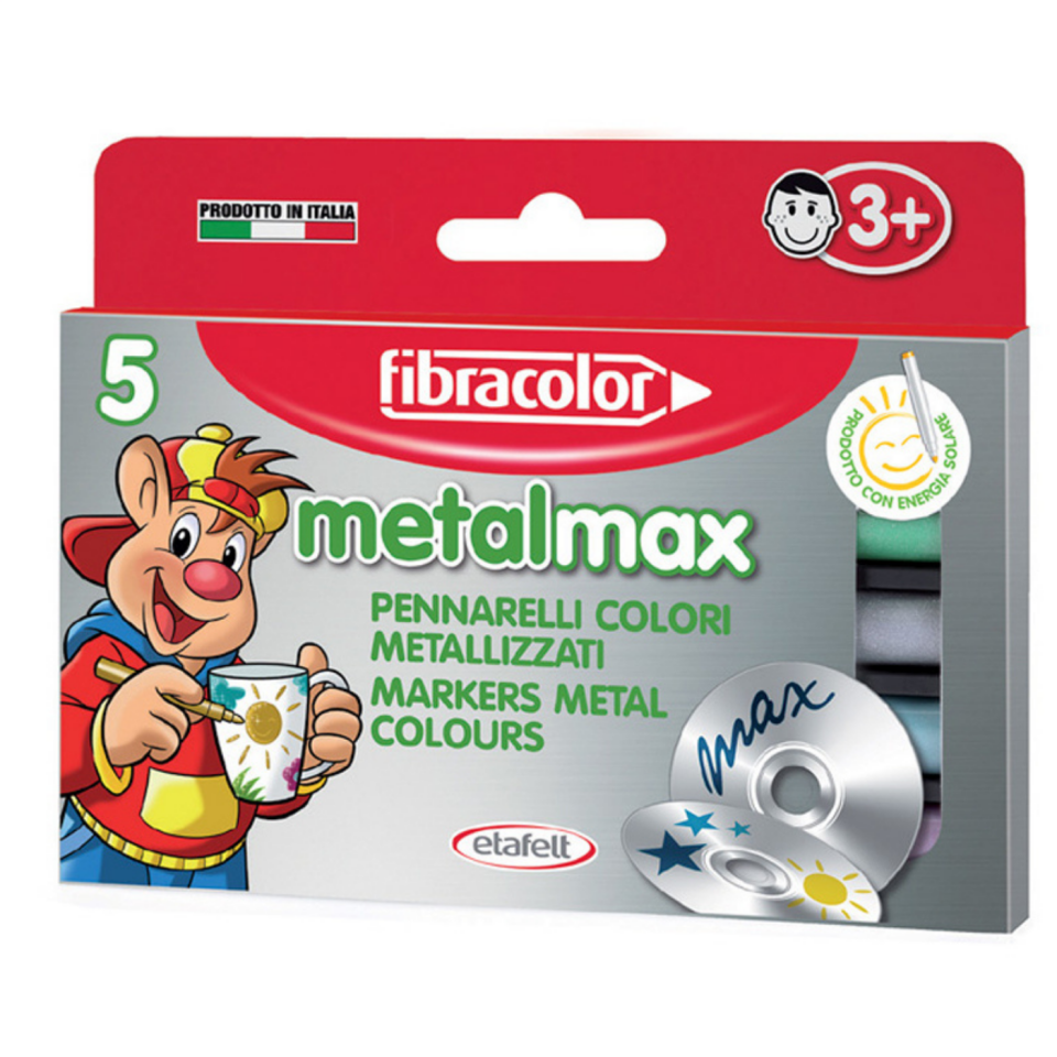 Fibracolor, Metal Max Metalik Keçeli Kalem Seti 5 Renk