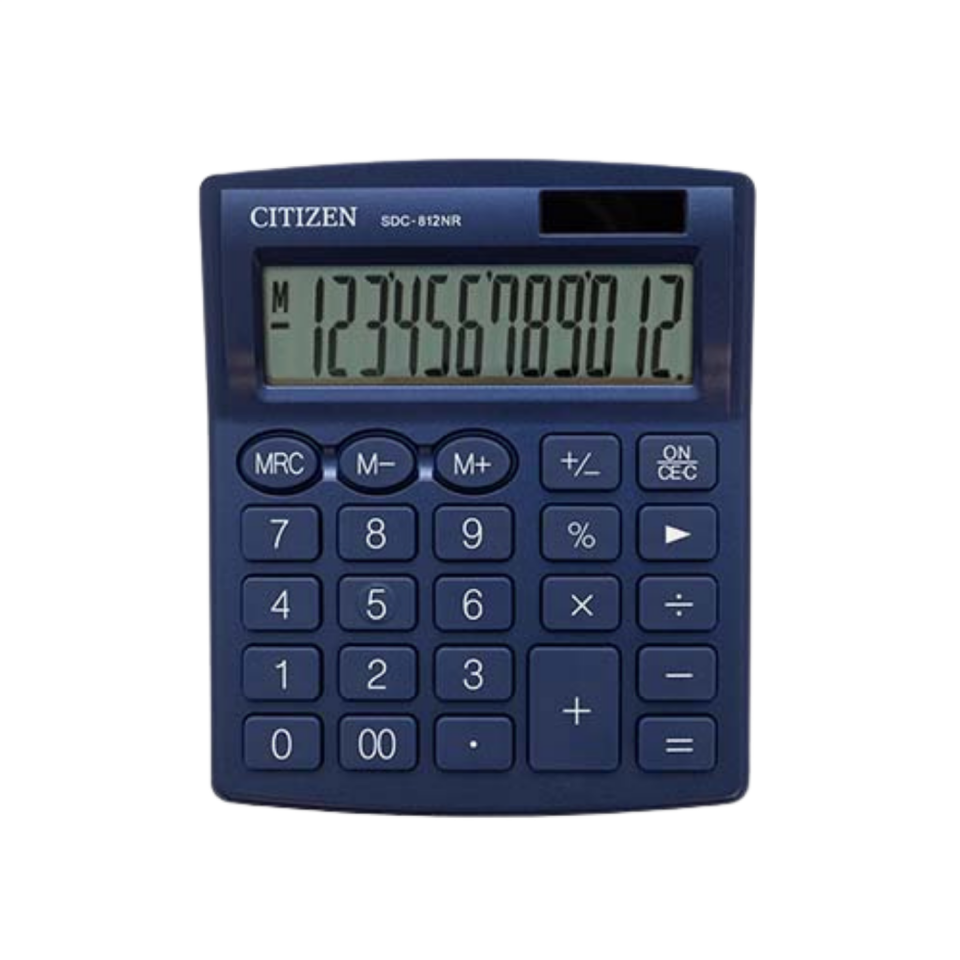 Citizen SDC-812Nrnve Mavi Hesap Makinası 812001