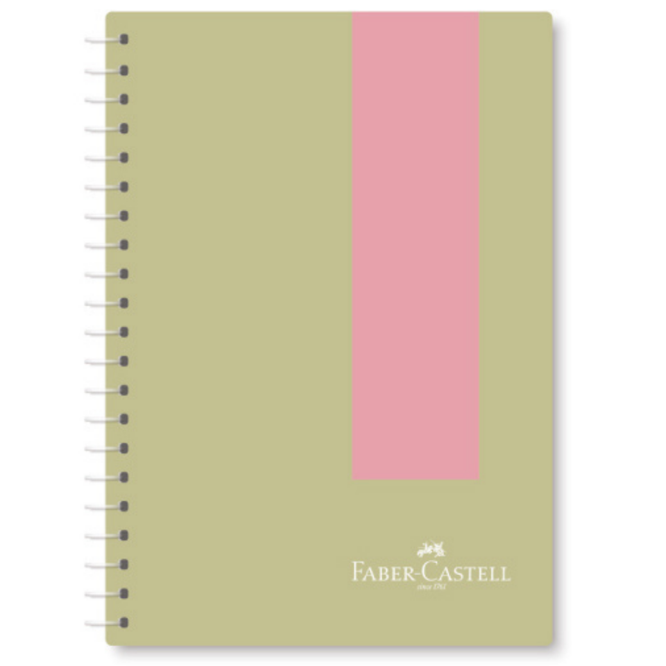 Faber Castell Spiralli PP Kapak Pastel Defter 100 Yaprak Çizgili 051502
