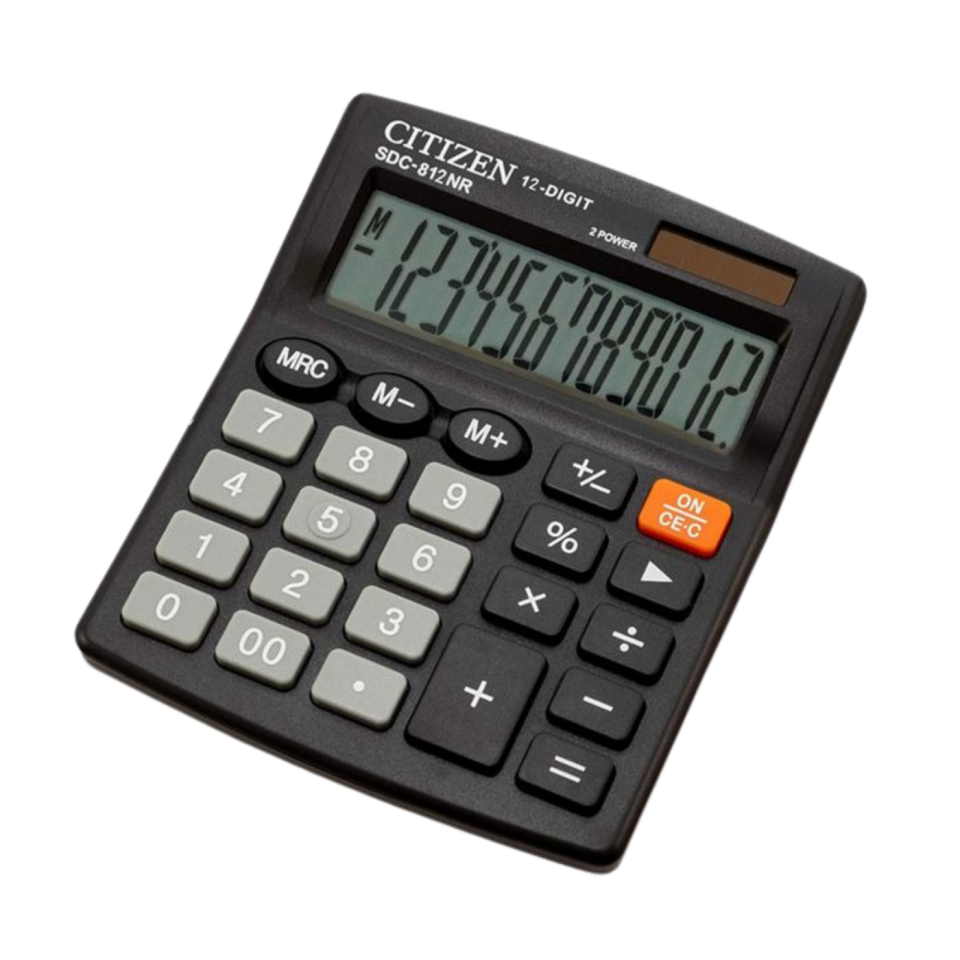 Citizen SDC-812NR Hesap Makinası Siyah 812000