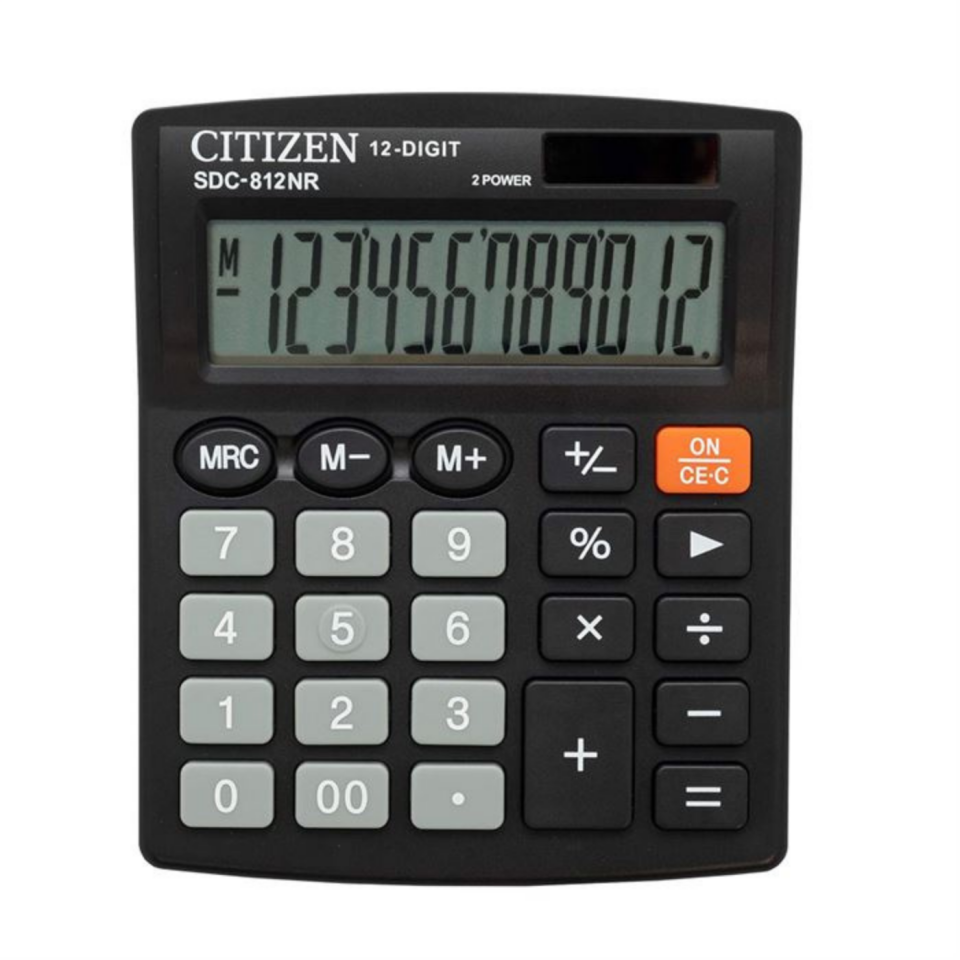 Citizen SDC-812NR Hesap Makinası Siyah 812000
