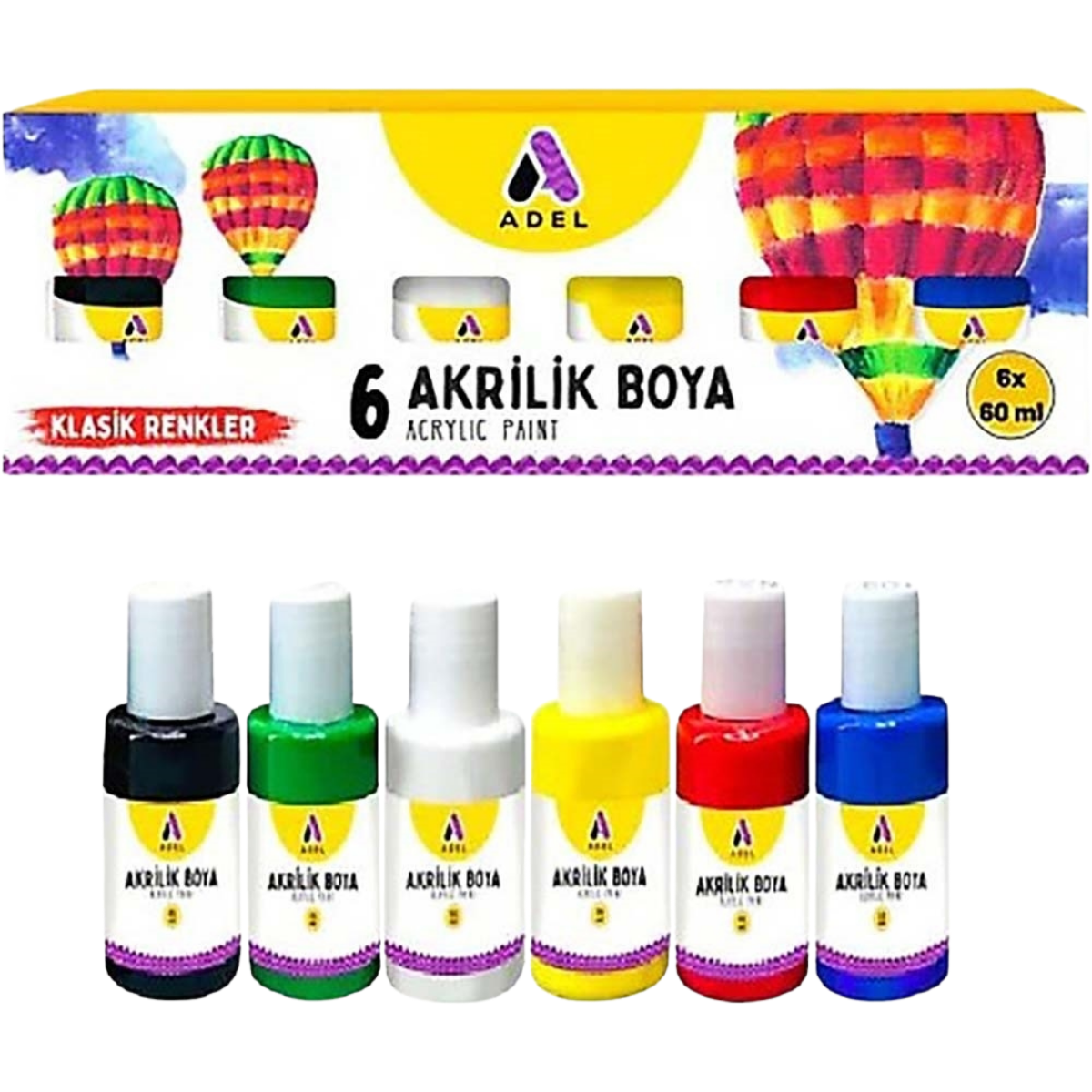 Adel Akrilik Boya 60X6 Klasik Renkler 000053