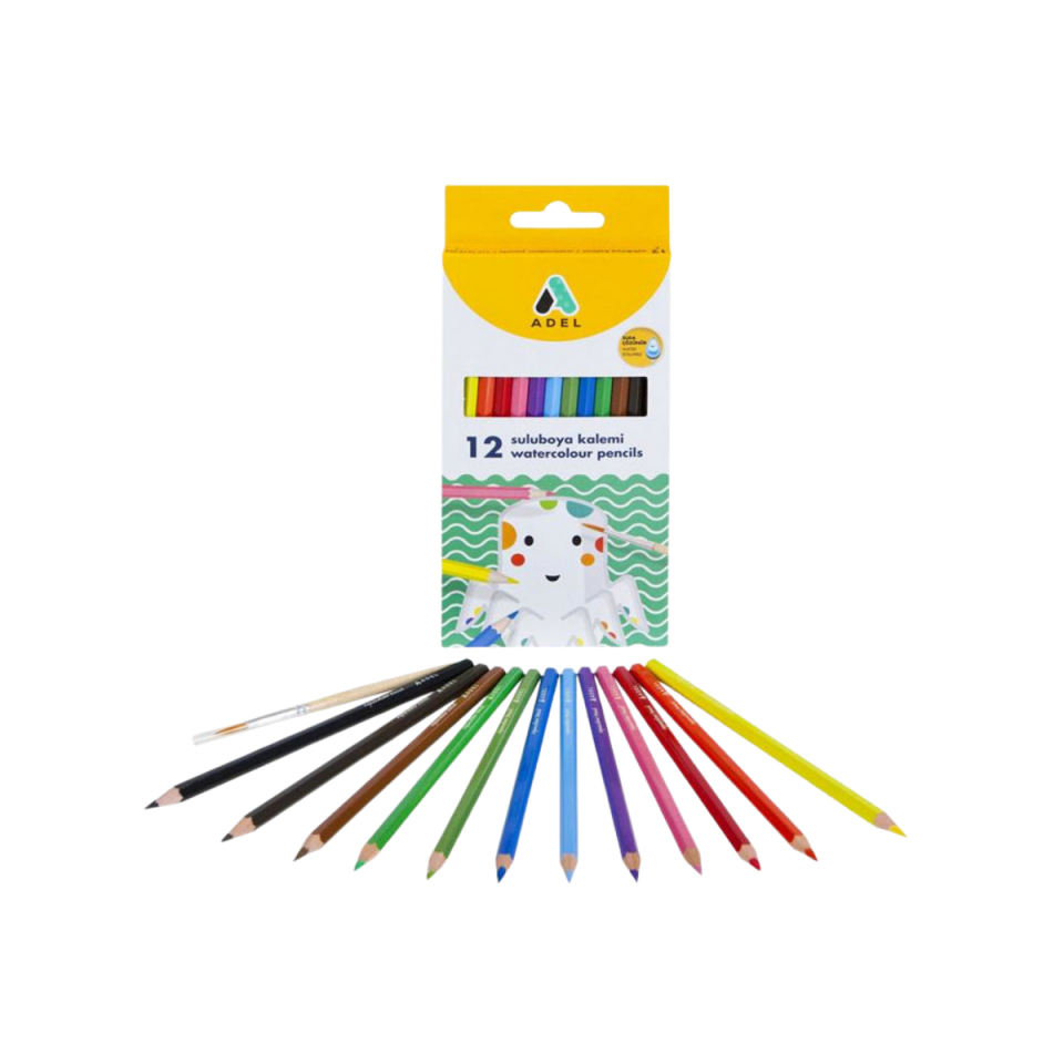 Adel Aquarell Boya Kalemı 12 Renk 610001-00