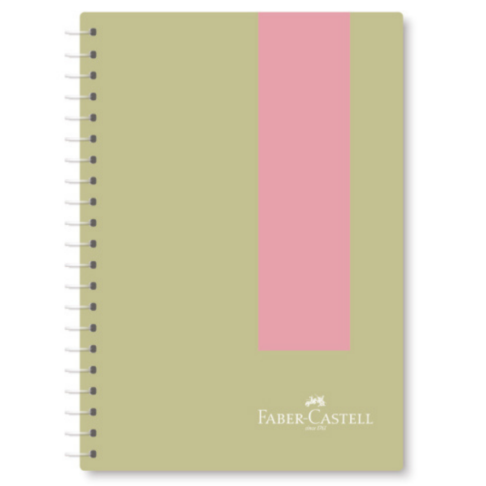 Faber Castell Spiralli PP Kapak Pastel Defter 100 Yaprak Kareli 051602