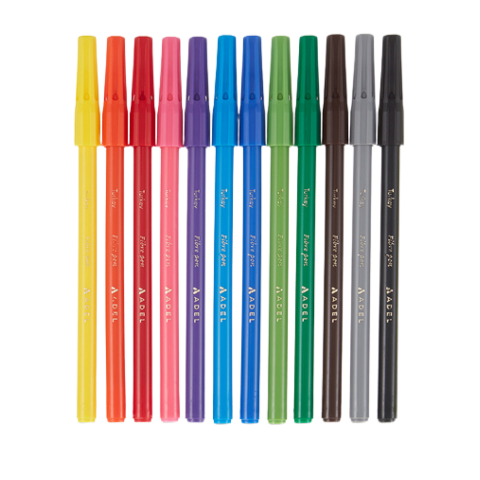 Adel Keçeli Kalem 12 Renk 213001