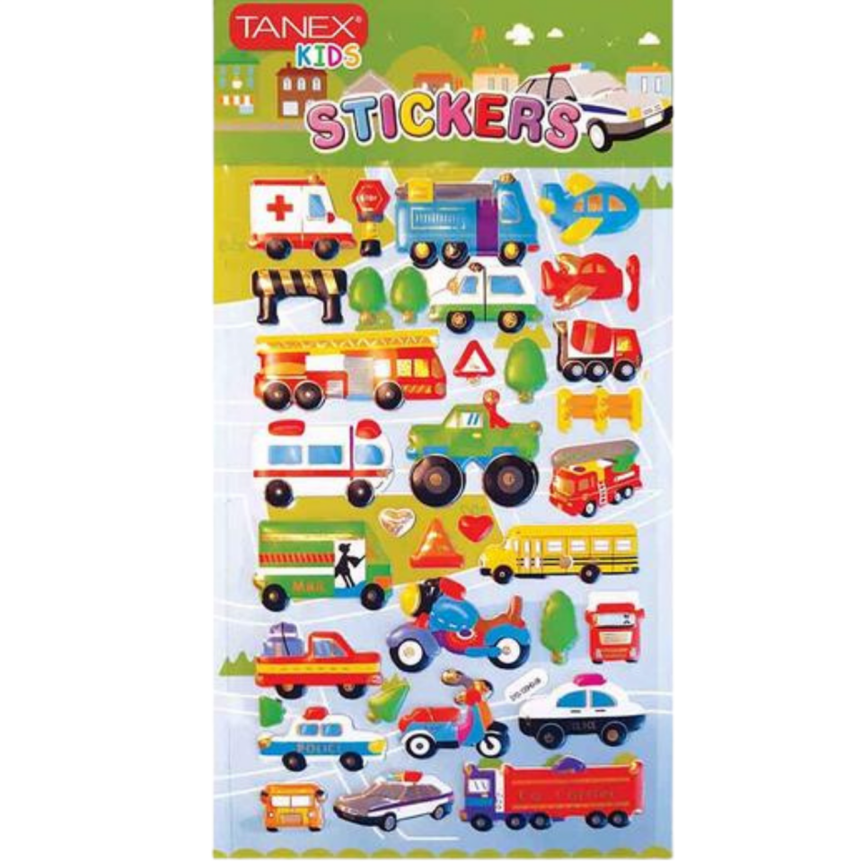 Tanex Tnx­26153 Ulaşım Araçları Serisi 3D Etiketi