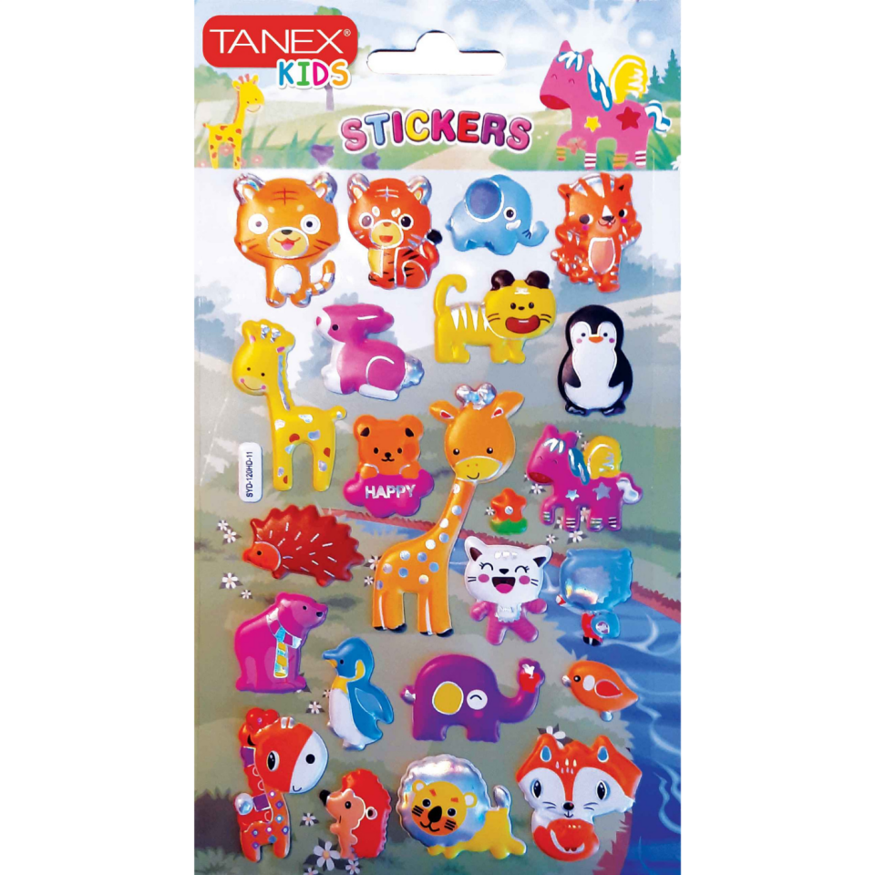 Tanex Tnx-26157 Sevimli Canlılar Serisi 3D Etiketi