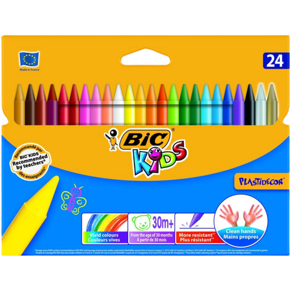Bic Plastidecor Silinebilir Pastel  24  Renk  8297724