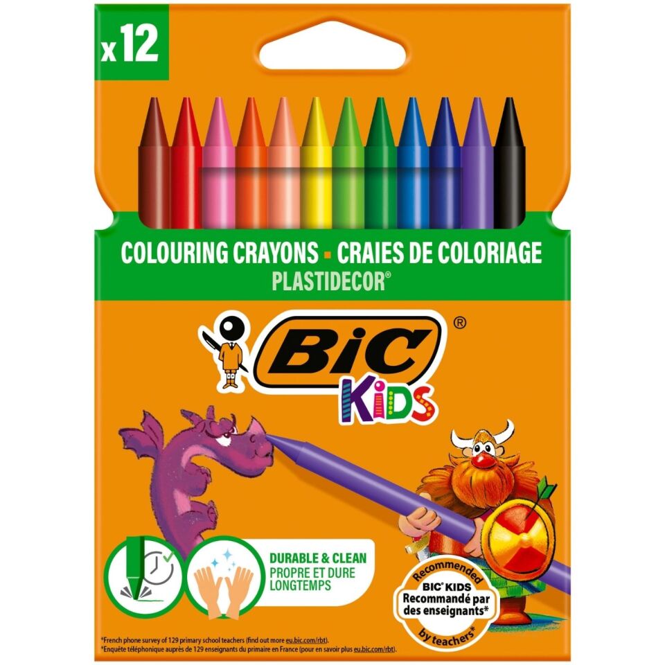 BIC Kids Plastidecor Silinebilir Pastel Boya 12 Renk 9457645
