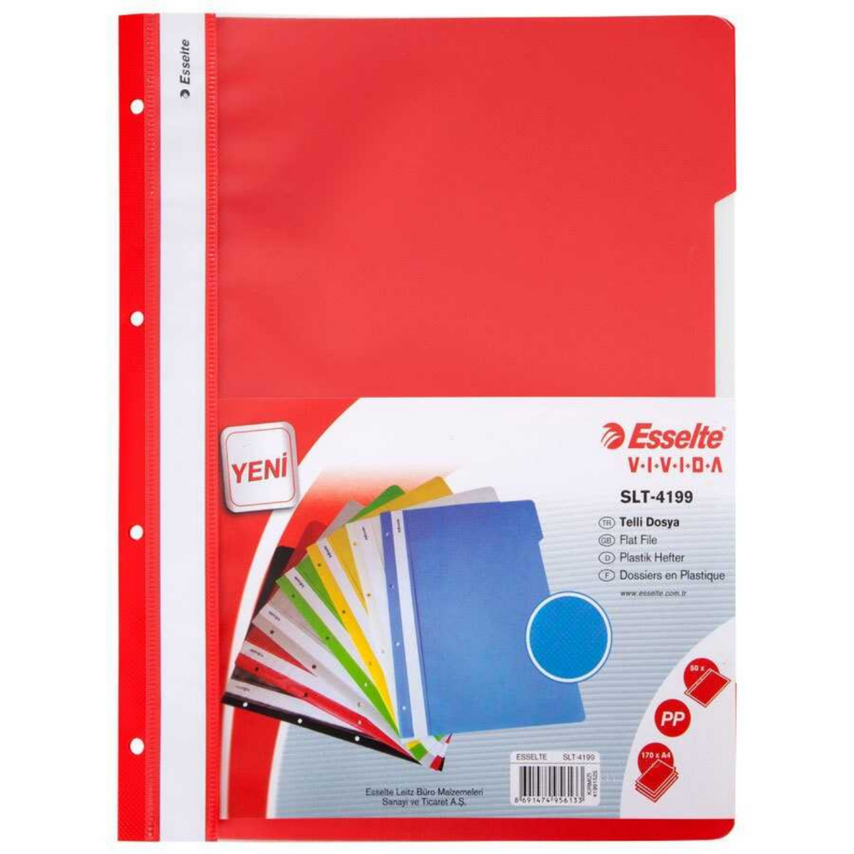  Esselte 4199-20 Telli Dosya Kırmızı