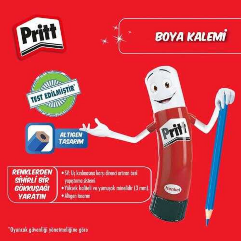 Pritt 1219734 Kuruboya Kalemi 12'li Karton Kutu