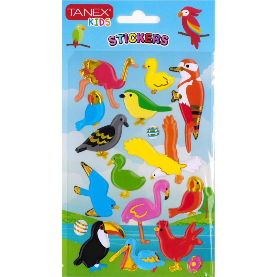 Tanex Tnx-26163 Puffy Papağan Serisi Etiket