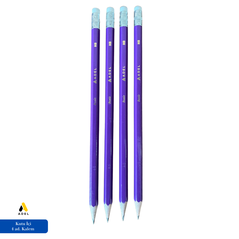 Adel Kurşun Kalem Basic Köşeli Silgili Hb 204500