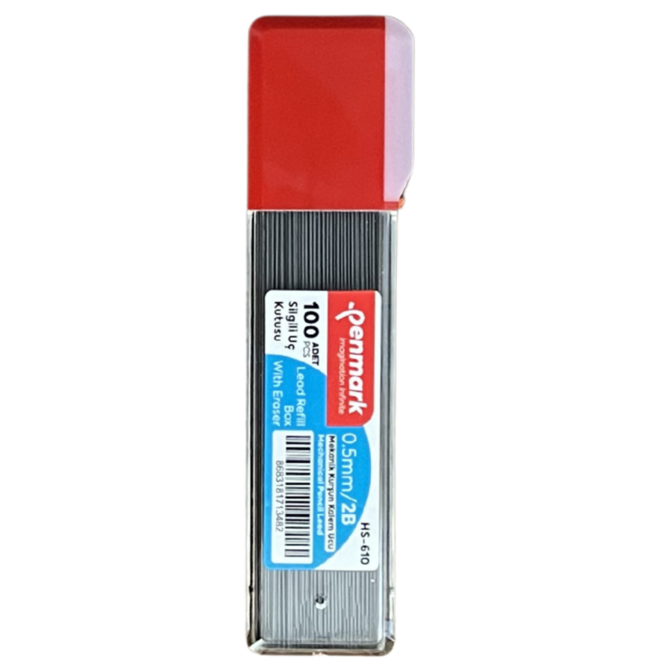 Penmark HS-620 Min 2B 75mm 100'lü Silgili Tüp 0.5mm Uç Lila